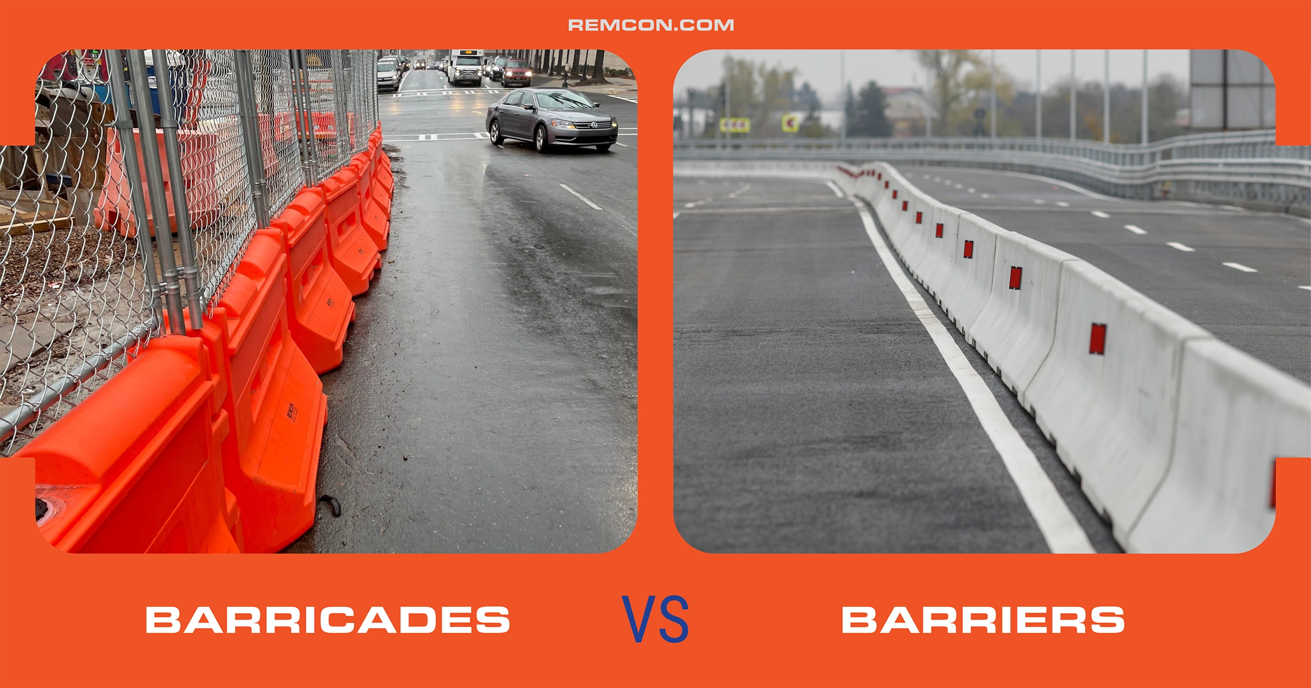 Barrier vs Barricade vs Longitudinal Channelizing Device: What’s the Difference?